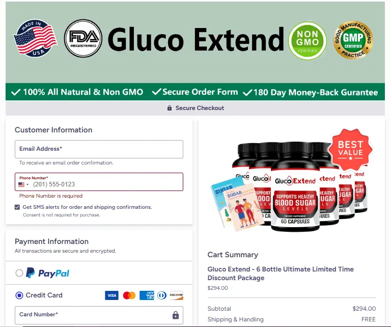 Gluco extend order